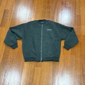 Tribute Fleece Bomber Jacket in Black Olive